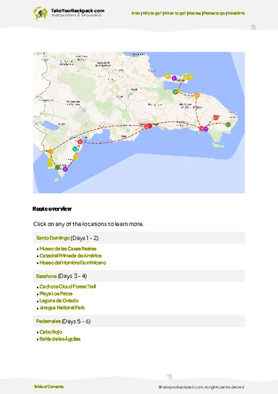 example page 4 from our offline Travel Guide for Dominican Republic
